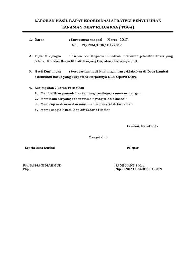 Harus goal oriented, harus result oriented. Laporan Hasil Rapat Koordinasi Strategi Penyuluhan Pdf
