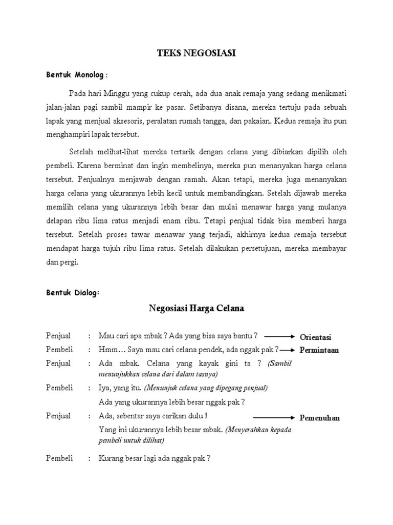 Teks Negosiasi | PDF