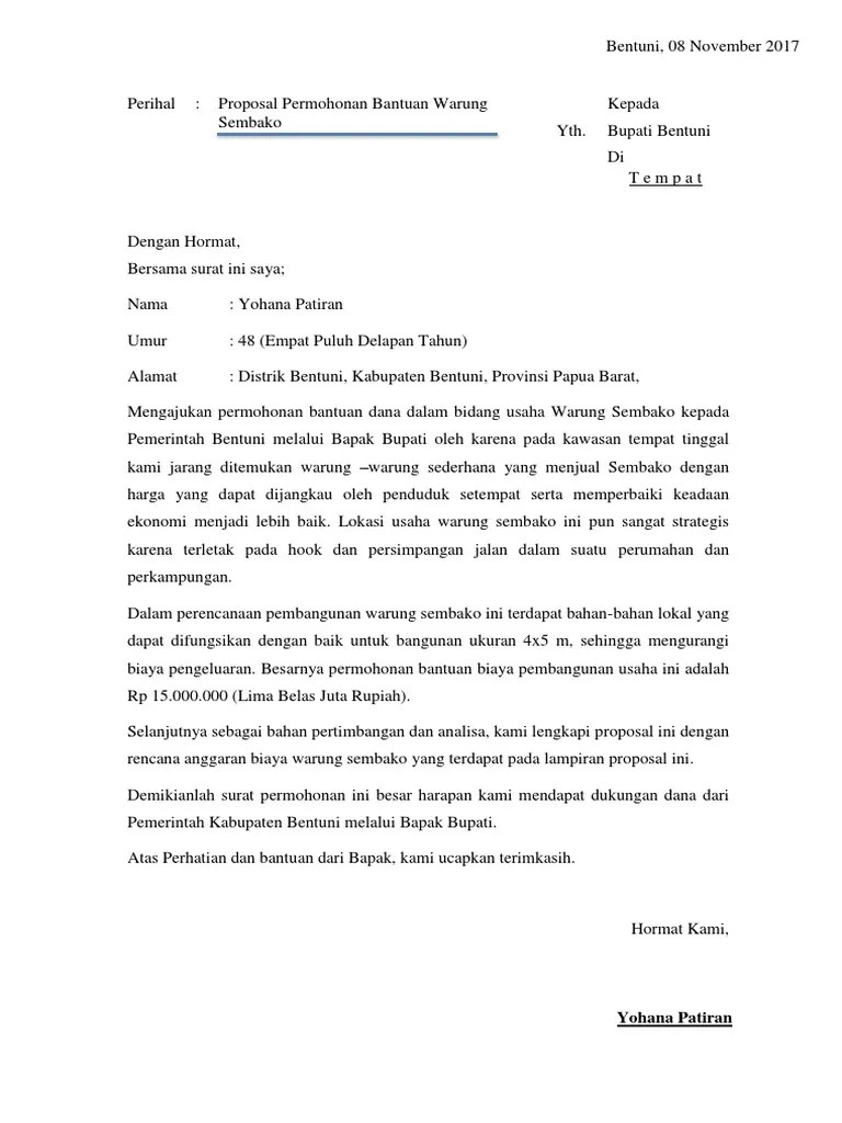 Contoh proposal permohonan modal usaha kios kelontong back to from 1.bp.blogspot.com contoh proposal usaha lengkap beserta cara menyusunnya. Proposal Bantuan Dana Mina Pdf