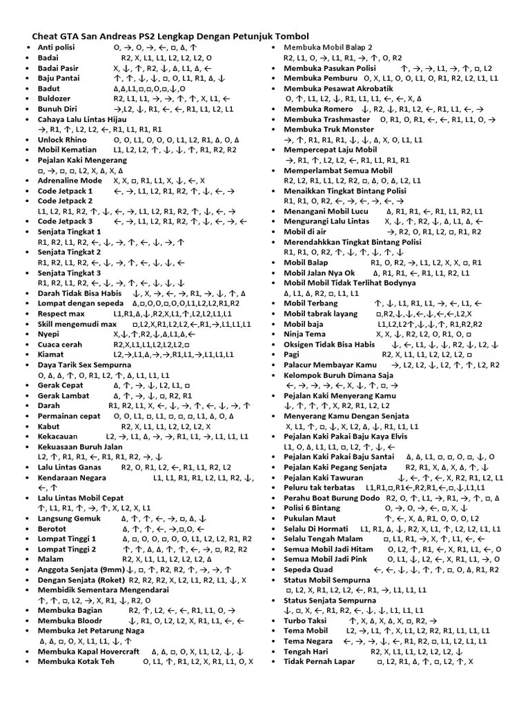 Cheat Gta San Andreas Ps2 Anti Polisi
