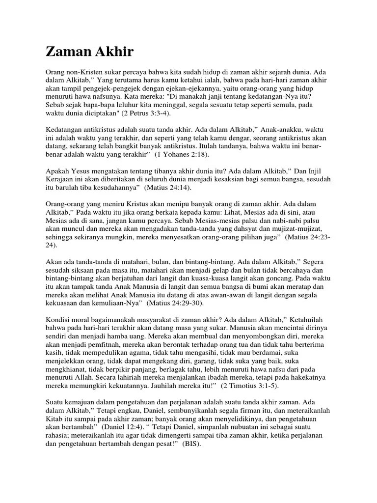 Akhir Zaman Zaman Akhir | PDF