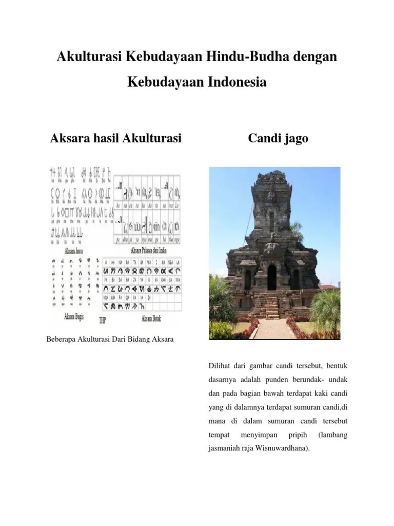 Mesjid ini memiliki keunikan, salah satunya memiliki atap tumpang bersusun empat tingkatannya berjumlah. Akulturasi Kebudayaan Hindu Budha Pdf