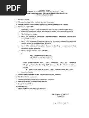 14 - Susunan Acara Pelantikan Pps | PDF