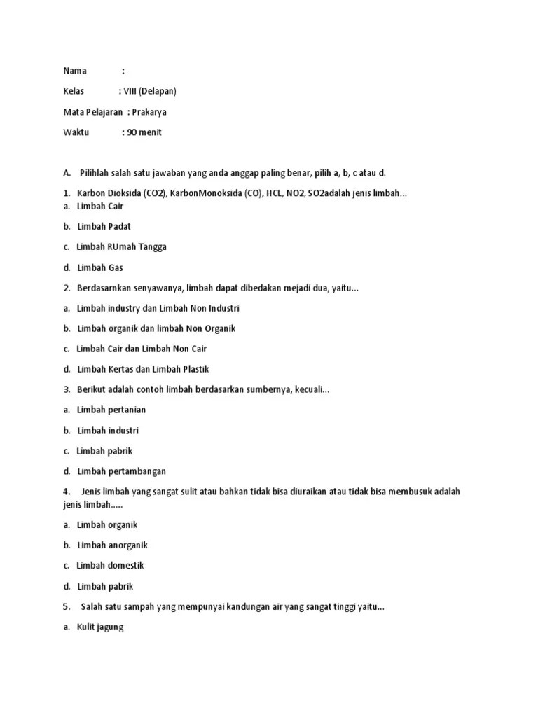Berikut Adalah Contoh Limbah Berdasarkan Sumbernya Kecuali – Berbagai Contoh