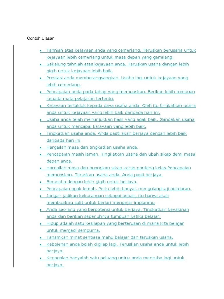 · anda mesti mempunyai motivasi yang tinggi dan minat terhadap pengajaran dan pembelajaran di dalam kelas. Contoh Ulasan Guru Kelas Pdf