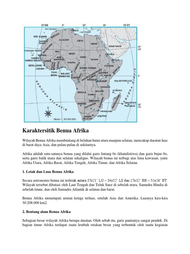 Populasi dan karakter islam di afrika. Karaktersitik Benua Afrika Pdf