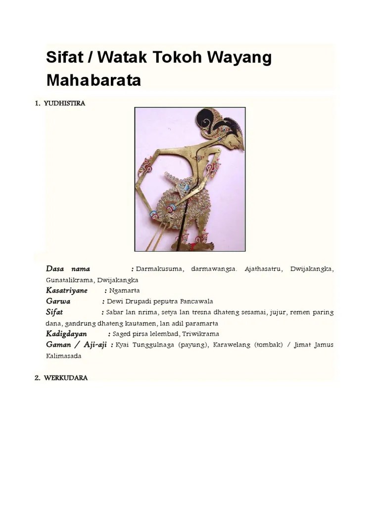 Haya de hanif raden werkudara. Wayang
