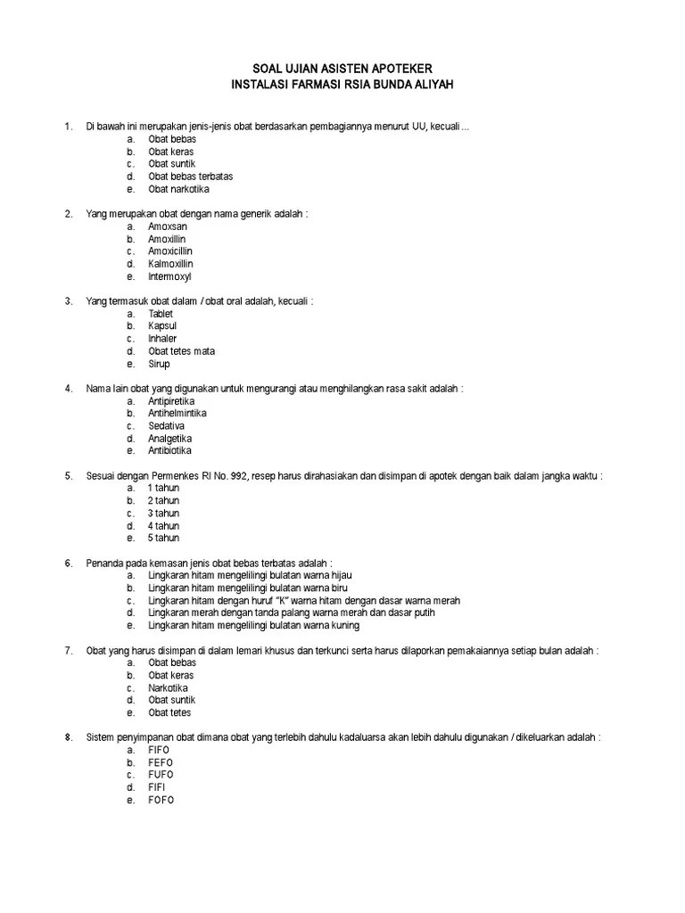 We did not find results for: Soal Tes Kompetensi Bidang Asisten Apoteker Jawabanku Id