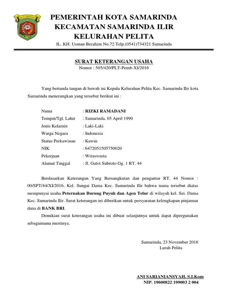 Nama yang tersebut di atas adalah benar penduduk yang berdomisili di desa ciantra, rt 02, rw 04, kec. Diunggah oleh · informasi dokumen · bagikan dokumen ini · opsi berbagi · hak cipta: Membuat surat pengantar rt/rw · 2. Setelah menyiapkan dokumen di atas, maka . Pejabat rt dan rw akan membuatkan surat pengantar berupa surat keterangan domisili yang ditandatangani dan diberi stempel sebagai syarat . Ini merupakan surat yang bisa dibuat aparat yang berwenang, yakni kepala desa atau kepala kelurahan. Cara membuat surat keterangan usaha · kartu tanda penduduk (fotokopi) · kartu keluarga (fotokopi · surat pengantar rt/rw · surat pernyataan permohonan. Tata cara pembuatan sku · 1. Datang ke kantor kelurahan/kepala desa · 3. Surat ini adalah tanda resmi usaha yang sedang dijalankan yang biasanya dikeluarkan oleh pihak kelurahan atau kecamatan di daerah tempat usahamu . Contoh Surat Pengantar Izin Usaha Dari Rt Nusagates