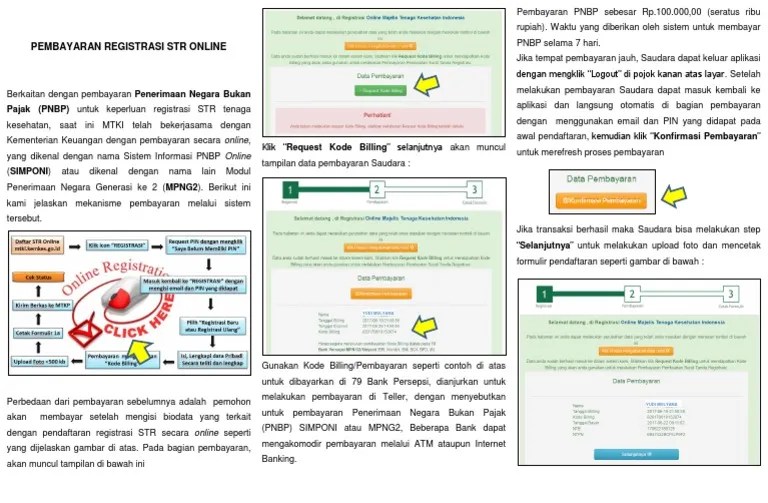 Waktu yang diberikan oleh mtki untuk membayar str online selama 7 hari. Leaflet Pembayaran Registrasi Str Online Garis Besar Pdf