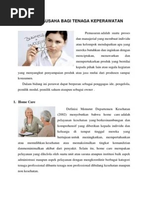 5 Jenis Wirausaha Bagi Tenaga Keperawatan | PDF