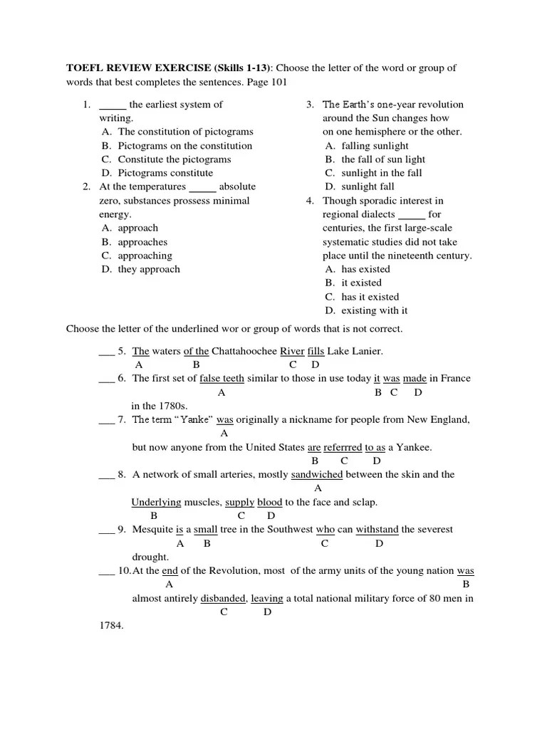 We did not find results for: Toefl Review Exercise Page 101 Pluto Sentence Linguistics