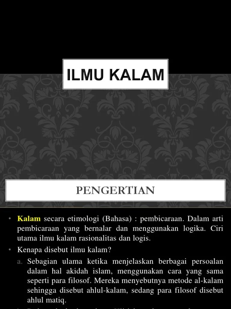Peretemuan Ke 1-Ilmu Kalam | PDF