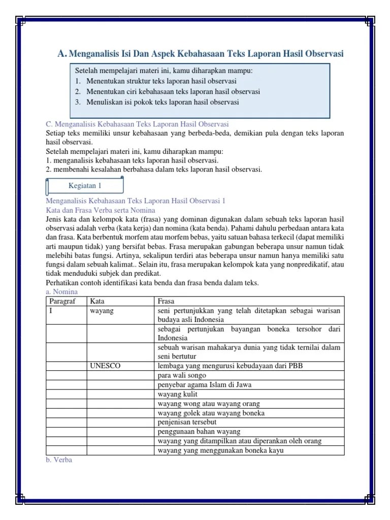 Observasi Adalah Kata