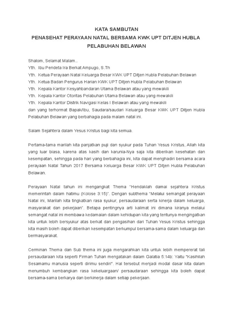 Kata sambutan acara pernikahan kristen. Kata Sambutan Tuan Rumah Ibadah Kristen Masnurul