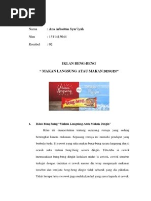 Analisis Iklan Beng Beng | PDF