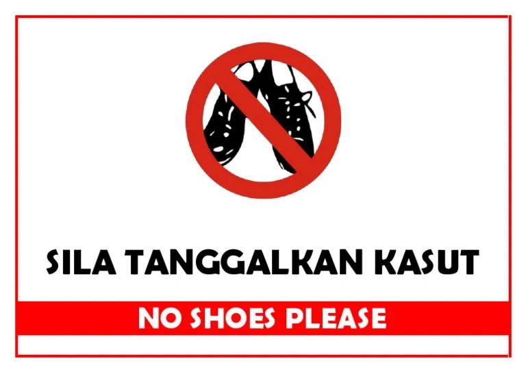 Sila tanggalkan kasut anda clip art at clker com vector clip art online royalty . Sila Tanggalkan Kasut Pdf