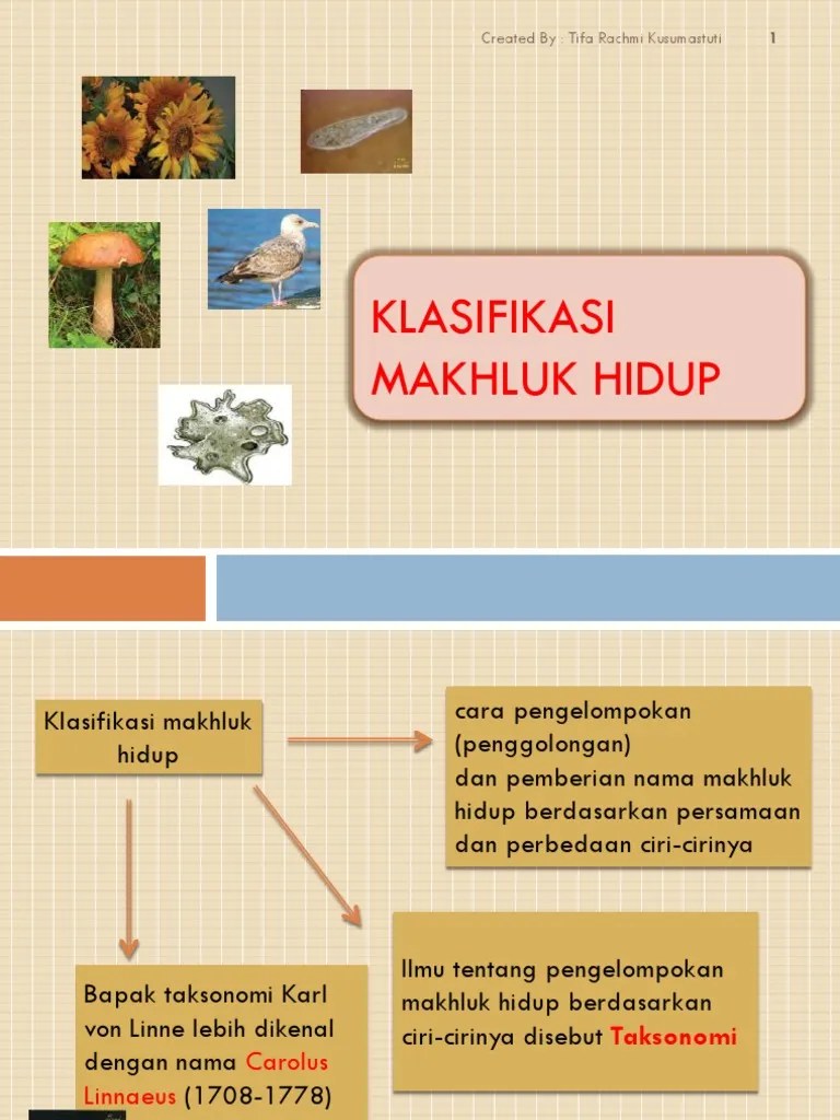 Powerpoint presentation materi pembelajaran : Klasifikasi Makhluk Hidup Kelas 7 Pdf