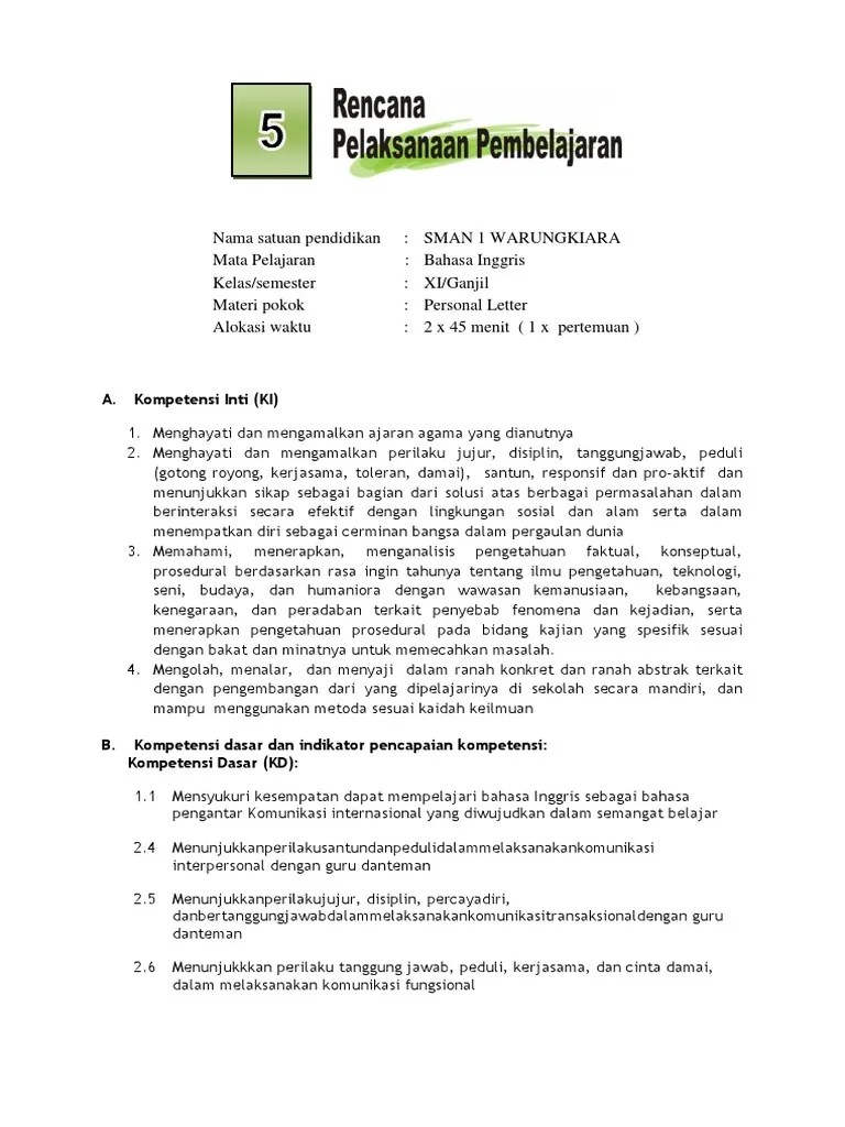 Parts of a friendly letter. Kelas Xi Personal Letter Pdf