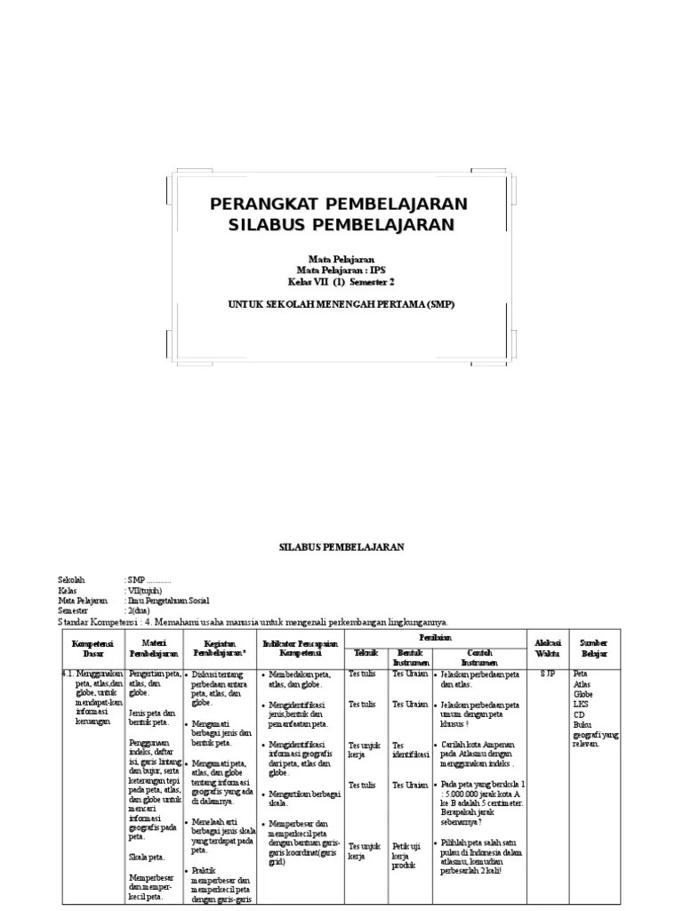 Berikut ini kami bagikan silabus ips kelas 7 8 9 smp mts. Silabus Ips Smp Kelas 7 Kurikulum 2013 Revisi 2017