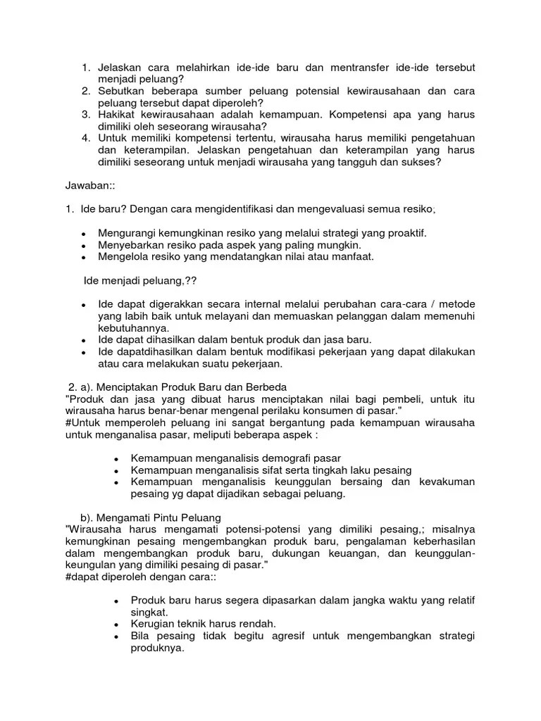Untuk anda yang sangat ingin sekali beralih menjadi seorang wirausaha, ada cara yang sangat efektif untuk dapat memulai terjun di dunia bisnis . Andre Kewirausahaan Pdf