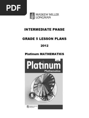 platinum mathematics grade 5 lesson plans pdf multiplication fraction mathematics