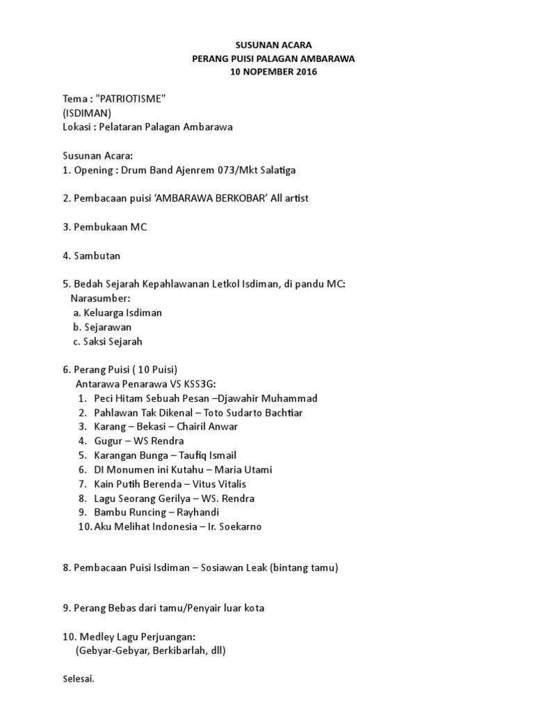 Runtdown Perang Puisi | PDF