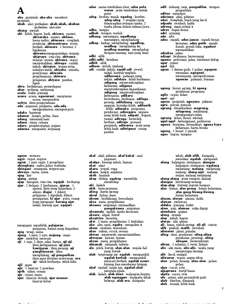 Kamus BHS Sanskerta Edit | PDF