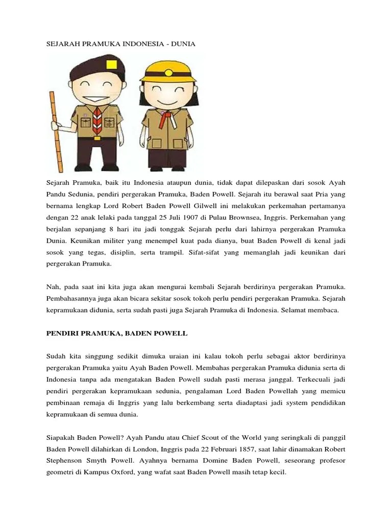 Sejarah pramuka indonesiasunting . Sejarah Pramuka Indonesia Pdf