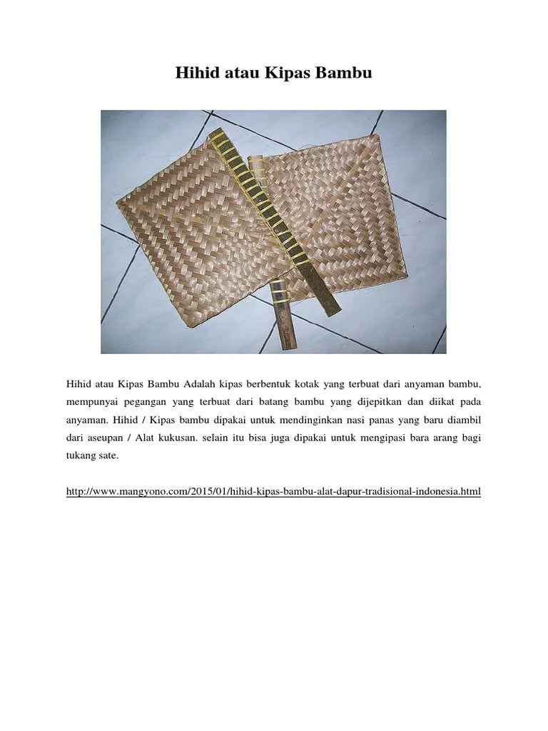 Hihid Atau Kipas Bambu | PDF