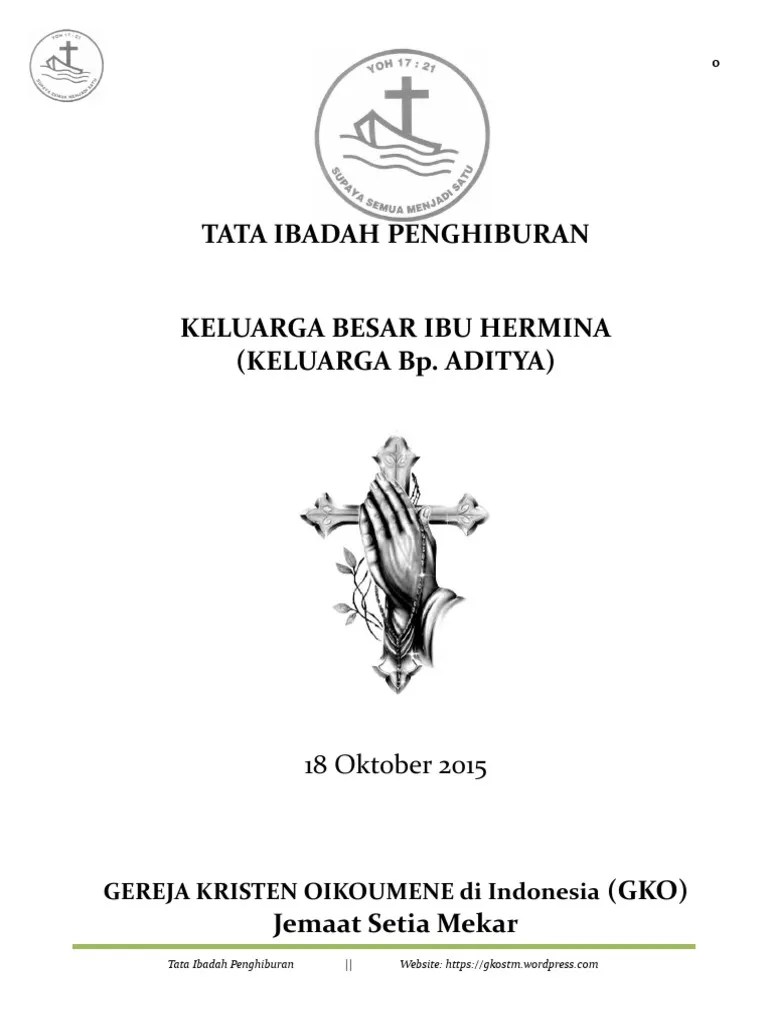 Tata Ibadah Penghiburan | PDF