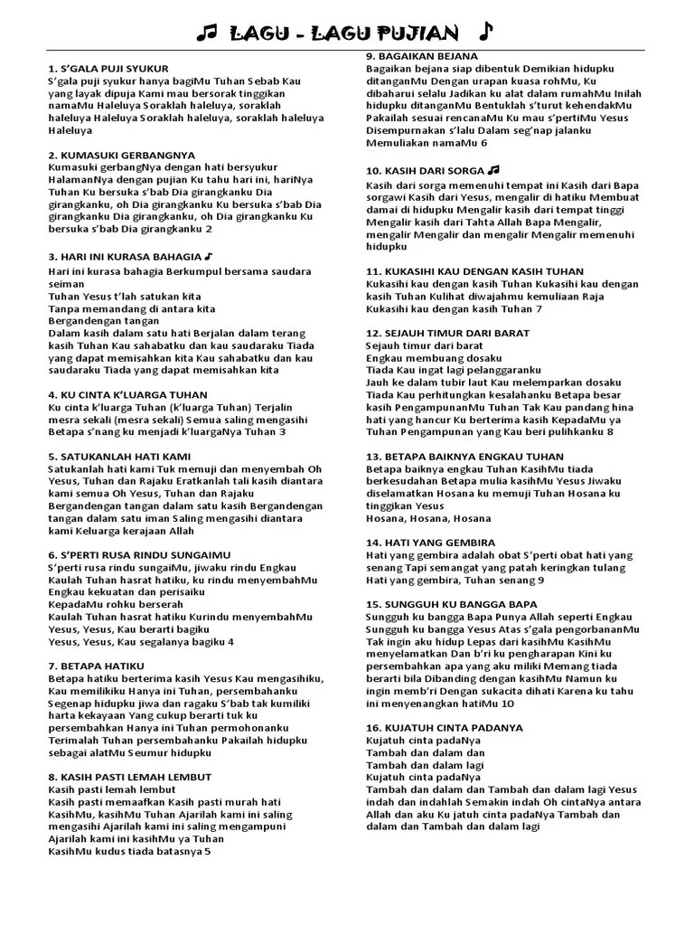 Sungguh Ku Bangga Bapa Punya Allah Seperti Engkau Lirik