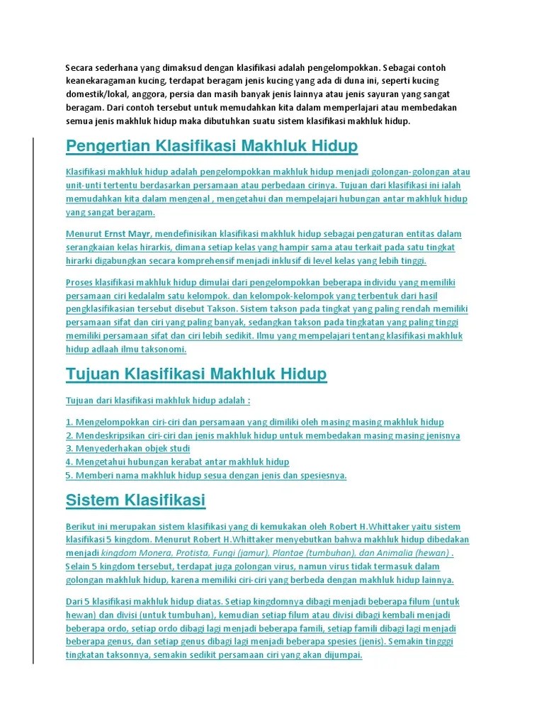 Klasifikasi Sistem 5 Kingdom | PDF