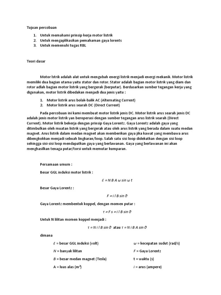Pada praktikum ini, generator dengan magnet permanen yang digunakan. Laporan Generator Sederhana Python