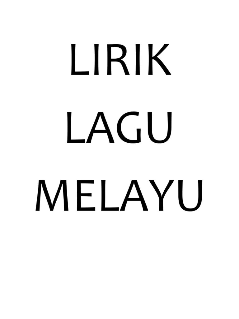 Lirik Lagu Melayu | PDF