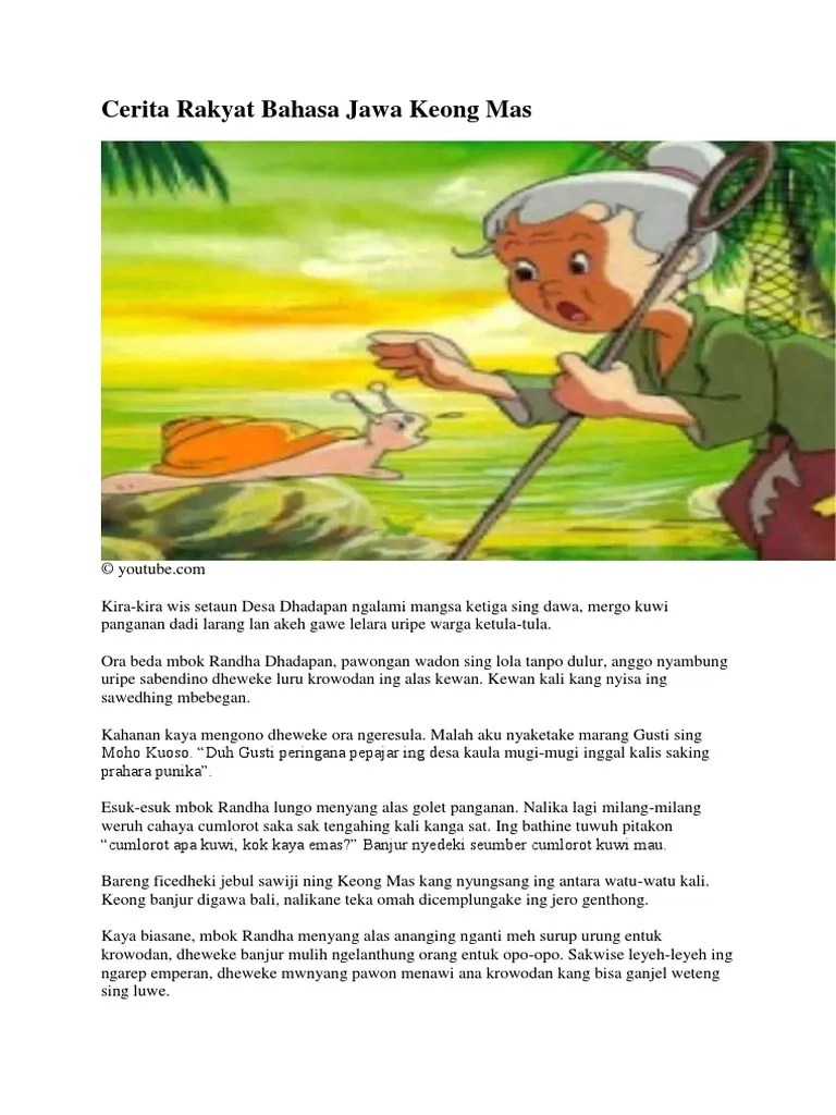 Oct 06, 2021 · di bawah ini kami mencoba tuliskan sebuah dongeng tersebut dengan bahasa jawa ngoko selamat menyimak. Cerita Dongeng Bahasa Jawa Cerita Dongeng Anak Nusantara