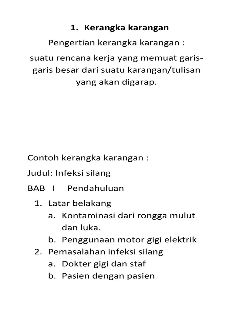 Contoh Kerangka Karangan Ilmiah - Mosaicone