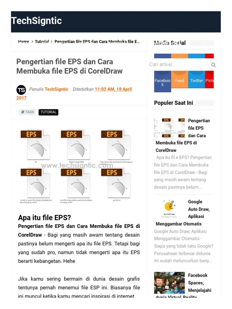 Pengertian File EPS Dan Cara Membuka File EPS Di CorelDraw | PDF