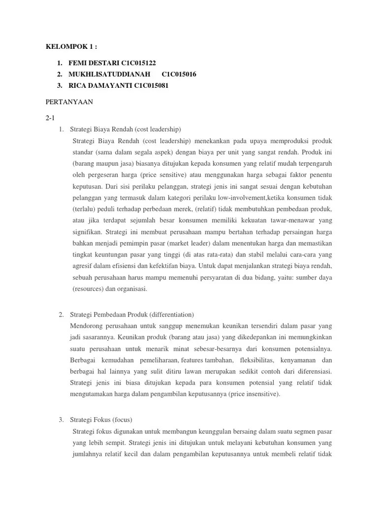 Penerapan iso di suatu perusahaan. Jawaban Soal Kel 1 Pdf