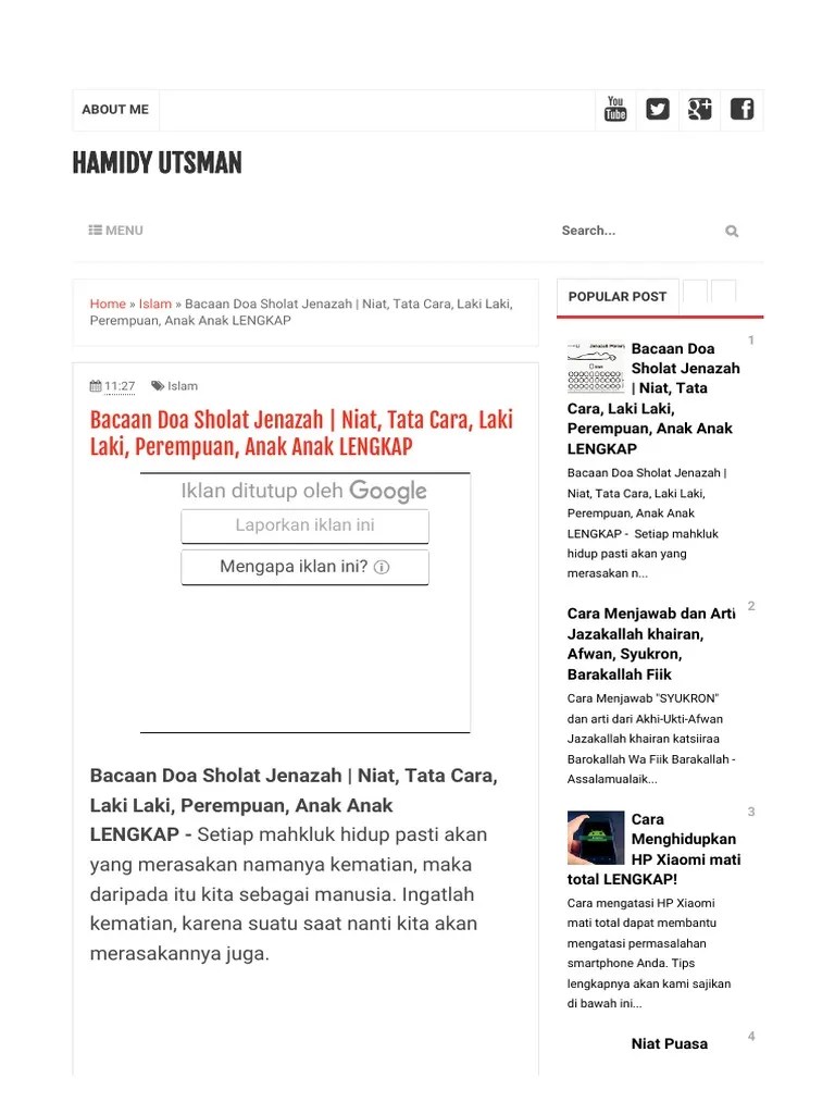 Dipakai, terkadang banyak orang yang lupa bacaan shalat jenazah tersebut terutama doa yang dibaca setelah takbir ke 3 dan ke 4. Bacaan Doa Sholat Jenazah Niat Tata Cara Laki Laki Perempuan Anak Anak Lengkap Pdf