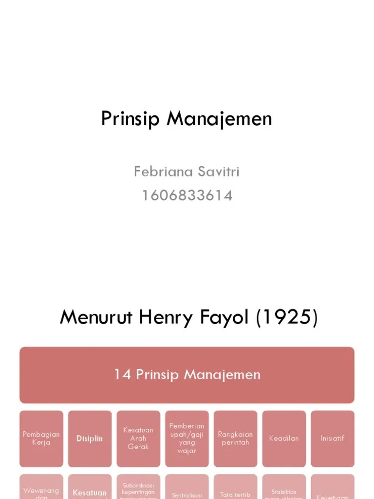 Prinsip Manajemen | PDF