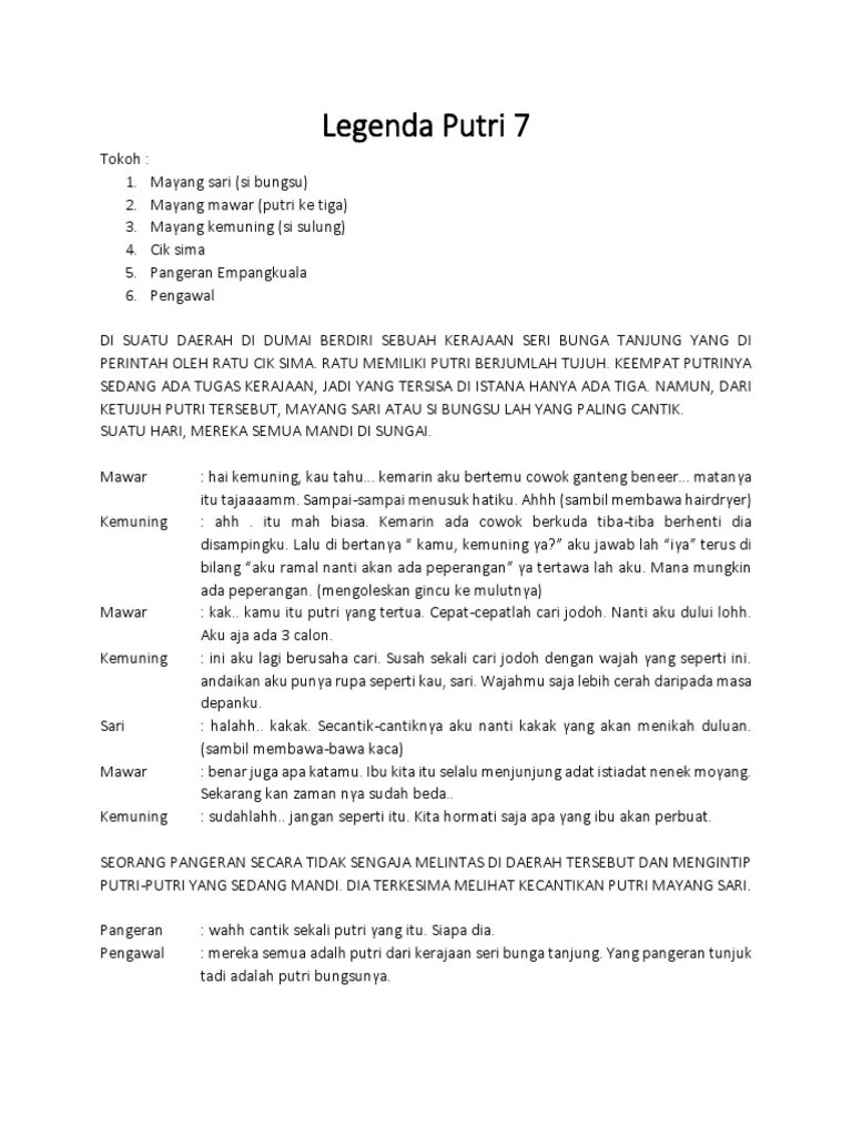 Naskah Drama Legenda Putri 7 | PDF