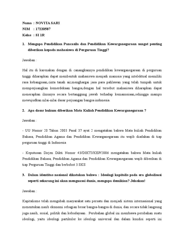 Apa Dasar Hukum Diberikan Mata Kuliah Pendidikan Kewarganegaraan - Terkait  Pendidikan