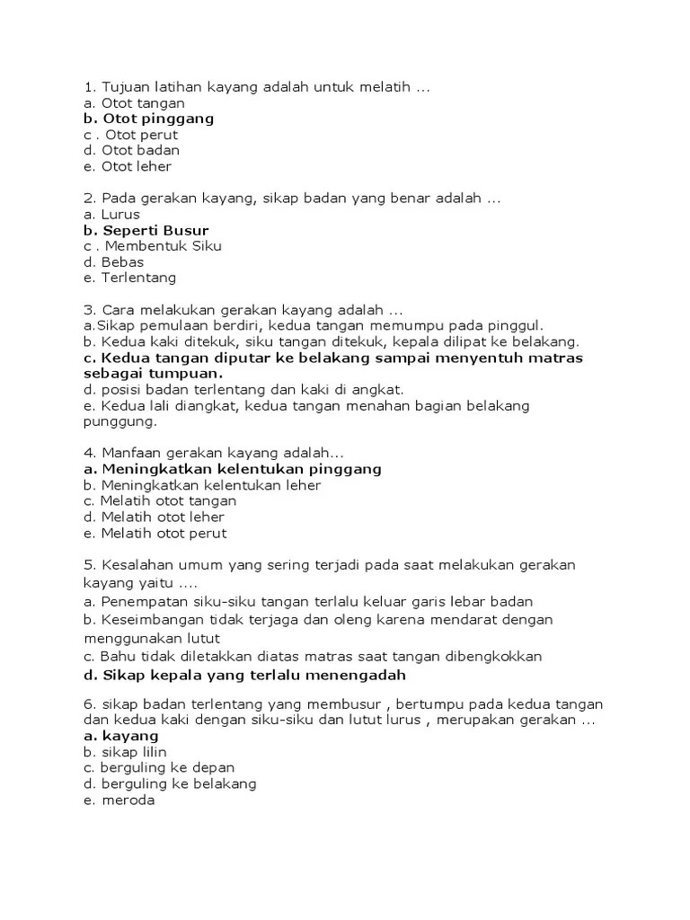 Sikap Badan Yang Benar Pada Gerakan Kayang Yaitu – Mudah