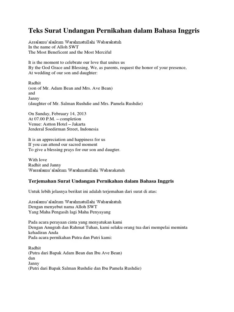 Contoh undangan resmi dalam bahasa inggris. Contoh Surat Undangan Dalam Bahasa Inggris Dan Artinya Lakaran