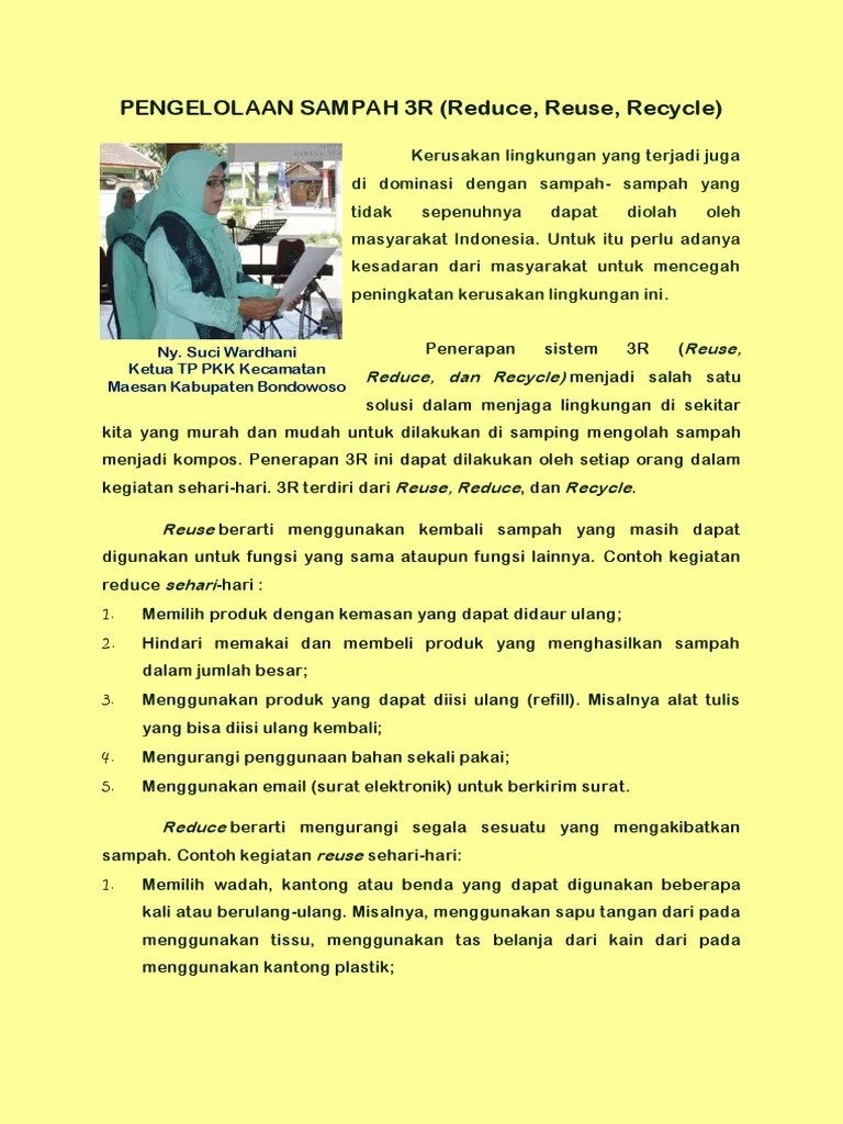 Pengelolaan Sampah 3R | PDF