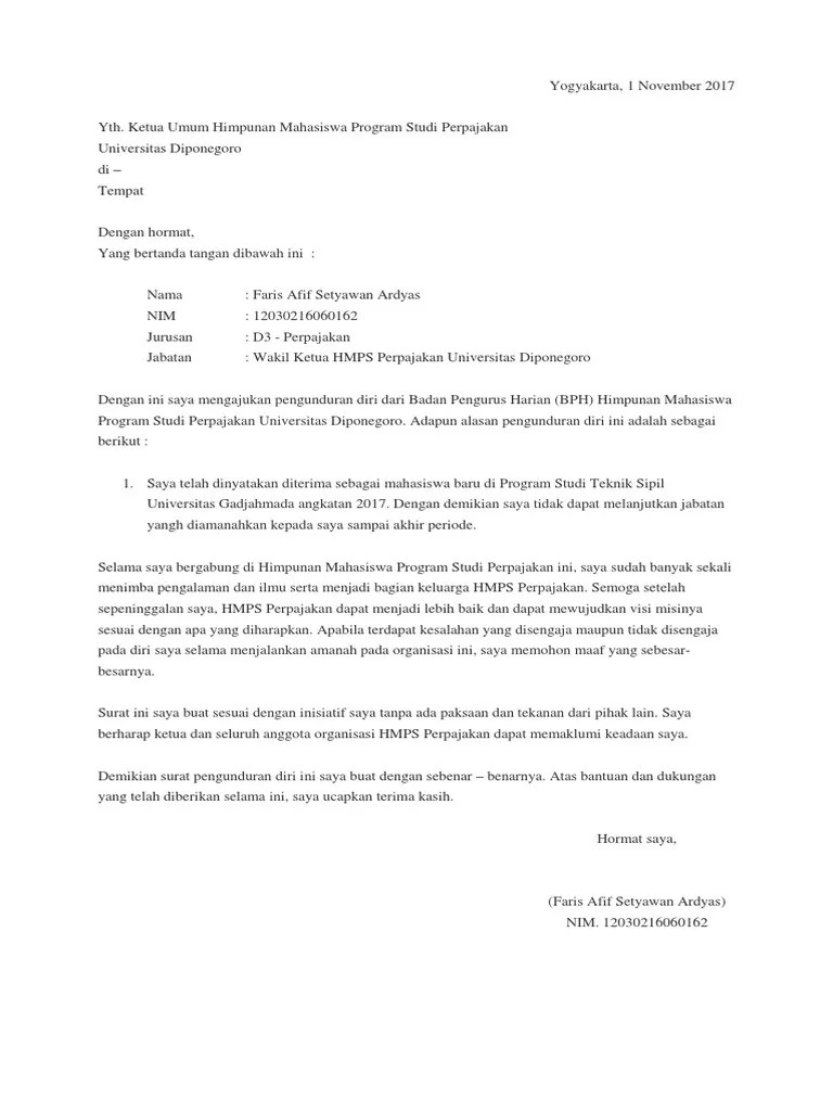 Bukti print out rekap pembayaran simbiku di bagian keuangan; Surat Pengunduran Diri Calon Mahasiswa Baru Kumpulan Contoh Surat