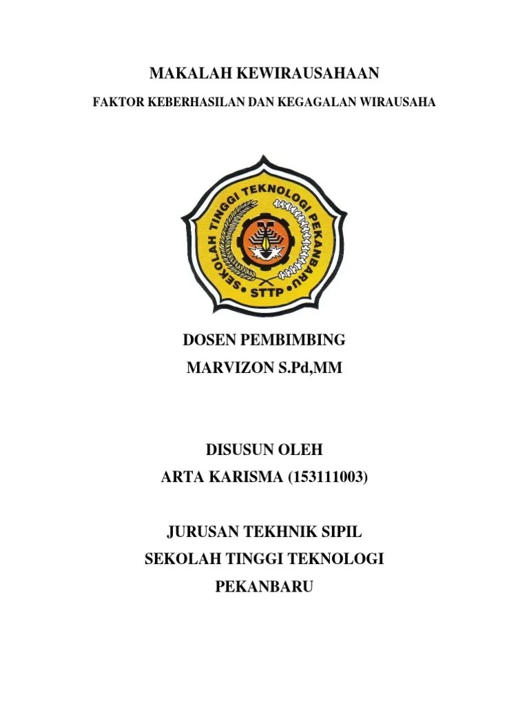 Makalah Kegagalan Dalam Suatu Usaha | PDF