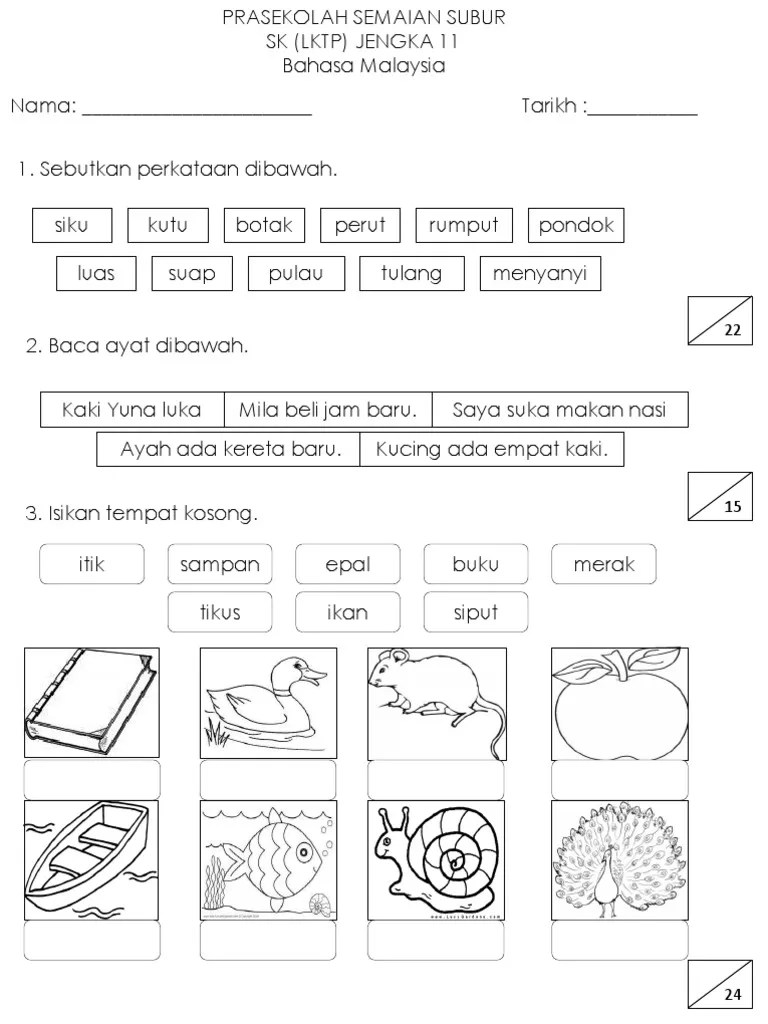 Modul sains awal 5 dan 6 tahun oleh: Latihan Bm Dan Sains Prasekolah Pdf