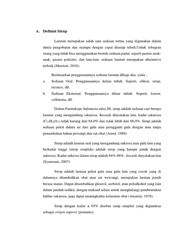 Definisi Sirup | PDF